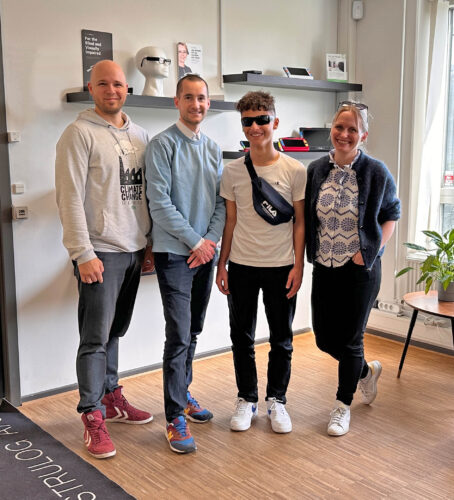 Billede af Team Instrulog, fra venstre er det Johannes, Michael, Anil og Pernille