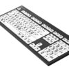 Billede af LogicKeyboard Windows Punkttastatur 8 Punkt NERO Sort på Hvid Set fra højre side